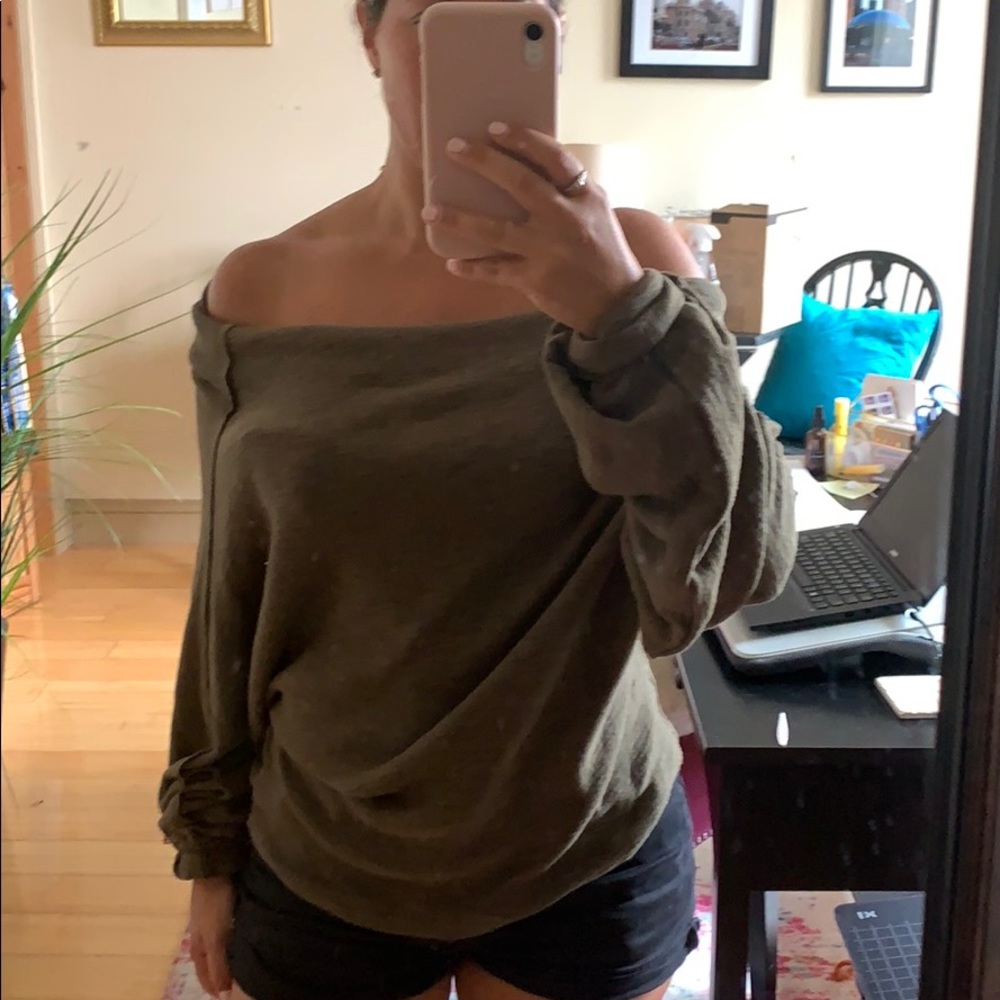 Free people hunter green sweater